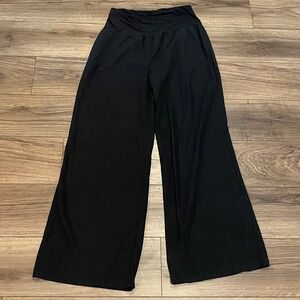 Love Tree Linen Blend Pants Maternity 2XL Foldover Yoga Waistband 31" Inseam